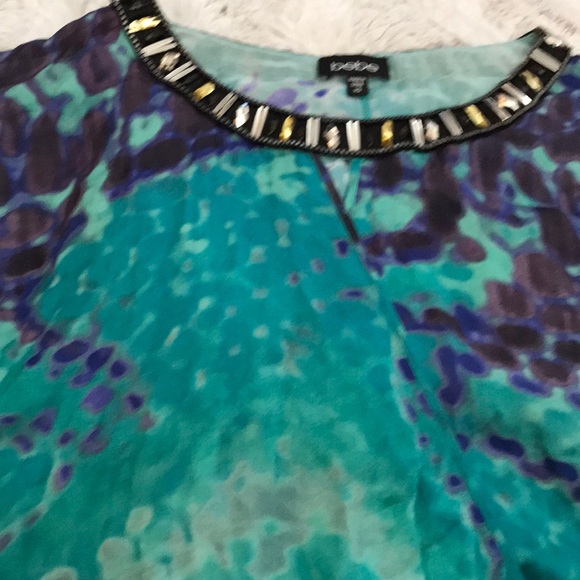 Tops - BeBe sheer stoned blouse